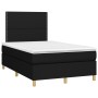 Box spring bed with mattress and LED lights black fabric 120x190 cm by , Beds and slatted bases - Ref: Foro24-3270241, Price:...