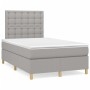 Boxspringbett mit Matratze und LED-hellgrauem Stoff 120x190 cm von , Betten und Lattenroste - Ref: Foro24-3270274, Preis: 416...