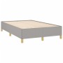 Cama box spring con colchón y LED tela gris claro 120x190 cm de , Camas y somieres - Ref: Foro24-3270274, Precio: 418,14 €, D...