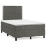 Cama box spring colchón y LED terciopelo gris oscuro 120x190 cm de , Camas y somieres - Ref: Foro24-3270306, Precio: 427,99 €...