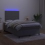 Box spring bed with mattress and LED dark gray velvet 120x190 cm by , Beds and slatted bases - Ref: Foro24-3270306, Price: 41...