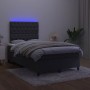 Box spring bed with mattress and LED black velvet 120x190 cm by , Beds and slatted bases - Ref: Foro24-3270331, Price: 433,06...