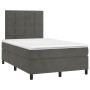 Cama box spring colchón y LED terciopelo gris oscuro 120x190 cm de , Camas y somieres - Ref: Foro24-3270312, Precio: 417,84 €...