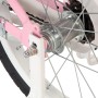 Children's bicycle and front luggage rack 14" white and pink by vidaXL, bikes - Ref: Foro24-92194, Price: 192,20 €, Discount: %