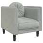 Sillón con cojín terciopelo gris claro de , Sofás - Ref: Foro24-372622, Precio: 158,62 €, Descuento: %