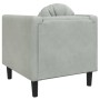 Sillón con cojín terciopelo gris claro de , Sofás - Ref: Foro24-372622, Precio: 158,62 €, Descuento: %