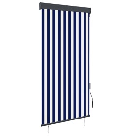 Blue and white outdoor roller blind 100x250 cm by vidaXL, Blinds and blinds - Ref: Foro24-145955, Price: 45,99 €, Discount: %