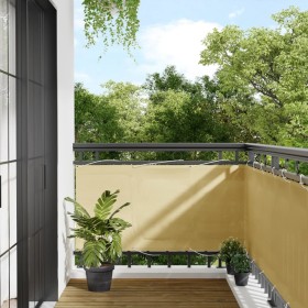 Balcony screen 100% polyester Oxford sand color 75x700 cm by , Umbrellas - Ref: Foro24-4000025, Price: 35,92 €, Discount: %