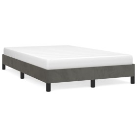 Dark gray velvet bed frame 120x190 cm by , Beds and slatted bases - Ref: Foro24-379503, Price: 98,72 €, Discount: %