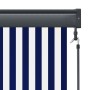 Blue and white outdoor roller blind 100x250 cm by vidaXL, Blinds and blinds - Ref: Foro24-145955, Price: 45,12 €, Discount: %