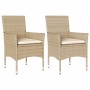 Garden armchairs with cushions 2 units beige synthetic rattan by , Garden chairs - Ref: Foro24-368113, Price: 131,09 €, Disco...