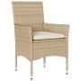 Sillones de jardín con cojines 2 uds ratán sintético beige de , Sillas de jardín - Ref: Foro24-368113, Precio: 130,92 €, Desc...