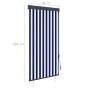 Estor enrollable de exterior azul y blanco 100x250 cm de vidaXL, Persianas y estores - Ref: Foro24-145955, Precio: 45,99 €, D...