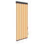 Estor enrollable de exterior blanco y naranja 60x250 cm de vidaXL, Persianas y estores - Ref: Foro24-145945, Precio: 37,57 €,...