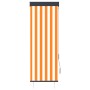 Estor enrollable de exterior blanco y naranja 60x250 cm de vidaXL, Persianas y estores - Ref: Foro24-145945, Precio: 37,57 €,...