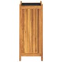 Planter with solid acacia wood lining 31x31x75 cm by , Pots and planters - Ref: Foro24-366432, Price: 73,99 €, Discount: %