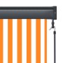 Estor enrollable de exterior blanco y naranja 60x250 cm de vidaXL, Persianas y estores - Ref: Foro24-145945, Precio: 37,57 €,...