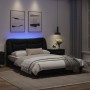 Estructura cama con luces LED cuero sintético negro 140x190 cm de , Camas y somieres - Ref: Foro24-3213927, Precio: 237,46 €,...