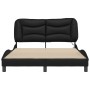 Estructura cama con luces LED cuero sintético negro 140x190 cm de , Camas y somieres - Ref: Foro24-3213927, Precio: 237,46 €,...