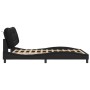 Estructura cama con luces LED cuero sintético negro 140x190 cm de , Camas y somieres - Ref: Foro24-3213927, Precio: 237,46 €,...