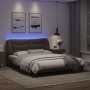 Bed frame with LED lights gray PE leather 160x200 cm by , Beds and slatted bases - Ref: Foro24-3213944, Price: 243,03 €, Disc...