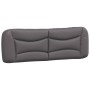 Estructura de cama con luces LED cuero PE gris 160x200 cm de , Camas y somieres - Ref: Foro24-3213944, Precio: 253,89 €, Desc...