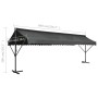 Anthracite gray free-standing awning 600x300 cm by vidaXL, Umbrellas - Ref: Foro24-145888, Price: 440,73 €, Discount: %