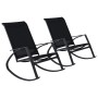 Garden rocking chairs 2 units black textilene by vidaXL, Garden chairs - Ref: Foro24-48123, Price: 145,99 €, Discount: %