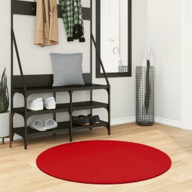 Red OVIEDO short pile rug Ø 100 cm by , Rugs - Ref: Foro24-375632, Price: 33,99 €, Discount: %