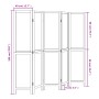 5-teiliges Trennsieb aus dunkelbraunem Paulownia-Holz von , Raumteiler - Ref: Foro24-358662, Preis: 110,04 €, Rabatt: %