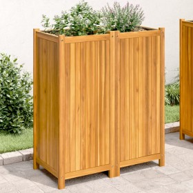 Planter with solid acacia wood lining 84x42x100 cm by , Pots and planters - Ref: Foro24-366439, Price: 159,18 €, Discount: %