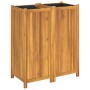 Jardinera con forro madera maciza de acacia 84x42x100 cm de , Maceteros y jardineras - Ref: Foro24-366439, Precio: 159,99 €, ...