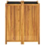 Jardinera con forro madera maciza de acacia 84x42x100 cm de , Maceteros y jardineras - Ref: Foro24-366439, Precio: 159,99 €, ...