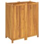 Planter with solid acacia wood lining 84x42x100 cm by , Pots and planters - Ref: Foro24-366439, Price: 159,18 €, Discount: %