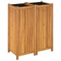 Jardinera con forro madera maciza de acacia 84x42x100 cm de , Maceteros y jardineras - Ref: Foro24-366439, Precio: 159,99 €, ...