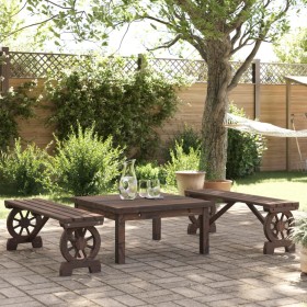 Garden benches 2 units solid fir wood by , Garden chairs - Ref: Foro24-3207136, Price: 160,99 €, Discount: %