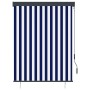 Estor enrollable de exterior azul y blanco 120x250 cm de vidaXL, Persianas y estores - Ref: Foro24-145961, Precio: 53,43 €, D...