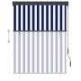 Estor enrollable de exterior azul y blanco 120x250 cm de vidaXL, Persianas y estores - Ref: Foro24-145961, Precio: 53,43 €, D...