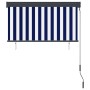 Estor enrollable de exterior azul y blanco 120x250 cm de vidaXL, Persianas y estores - Ref: Foro24-145961, Precio: 53,43 €, D...