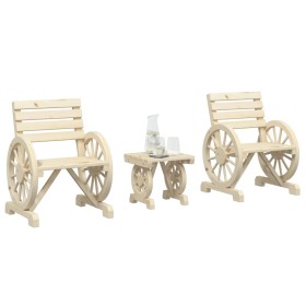 Gartenmöbel-Set 3-teilig aus massivem Tannenholz von , Gartensets - Ref: Foro24-3207129, Preis: 250,99 €, Rabatt: %