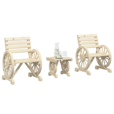 Gartenmöbel-Set 3-teilig aus massivem Tannenholz von , Gartensets - Ref: Foro24-3207129, Preis: 241,47 €, Rabatt: %