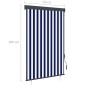 Estor enrollable de exterior azul y blanco 120x250 cm de vidaXL, Persianas y estores - Ref: Foro24-145961, Precio: 53,43 €, D...