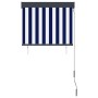 Estor enrollable de exterior azul y blanco 80x250 cm de vidaXL, Persianas y estores - Ref: Foro24-145949, Precio: 41,39 €, De...