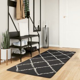 PAMPLONA modern long pile rug black and cream 80x200 cm by , Rugs - Ref: Foro24-375406, Price: 36,30 €, Discount: %