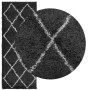 PAMPLONA modern long pile rug black and cream 80x200 cm by , Rugs - Ref: Foro24-375406, Price: 36,35 €, Discount: %