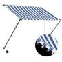 Retractable awning with blue and white LED 150x150 cm by vidaXL, Awnings - Ref: Foro24-145901, Price: 45,06 €, Discount: %