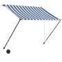 Retractable awning with blue and white LED 150x150 cm by vidaXL, Awnings - Ref: Foro24-145901, Price: 45,06 €, Discount: %