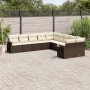 10-teiliges Gartensofa-Set und braune synthetische Rattankissen von , Gartensets - Ref: Foro24-3220712, Preis: 690,99 €, Raba...