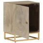 Solid mango wood and iron bedside table 40x30x50 cm by , Nightstands - Ref: Foro24-372014, Price: 153,33 €, Discount: %