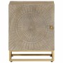 Mesita de noche madera maciza de mango y hierro 40x30x50 cm de , Mesitas de noche - Ref: Foro24-372014, Precio: 153,33 €, Des...